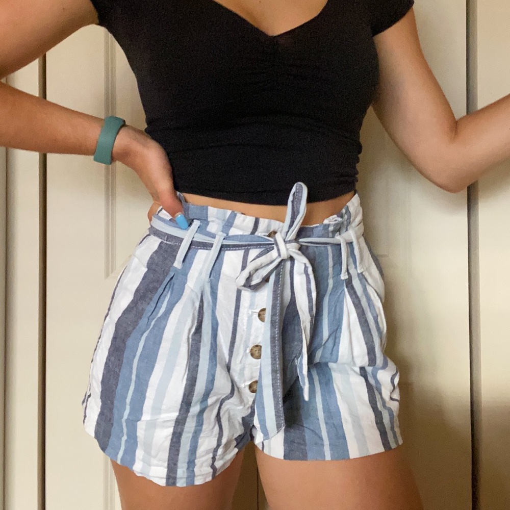 Abercrombie Linen Paper Bag Shorts